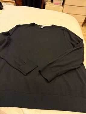 Katherine Barclay Black Crewneck Sweater